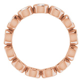 14K Rose 1 CTW Lab-Grown Diamond  Eternity Band Size 5